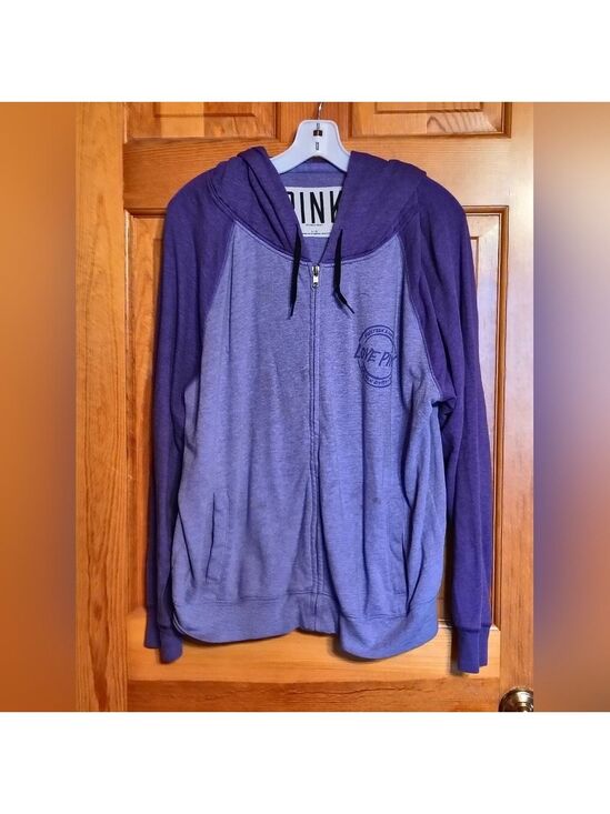 PINK Victoria's Secret Jackets & Blazers - PINK Purple Zip-Up Hoodie